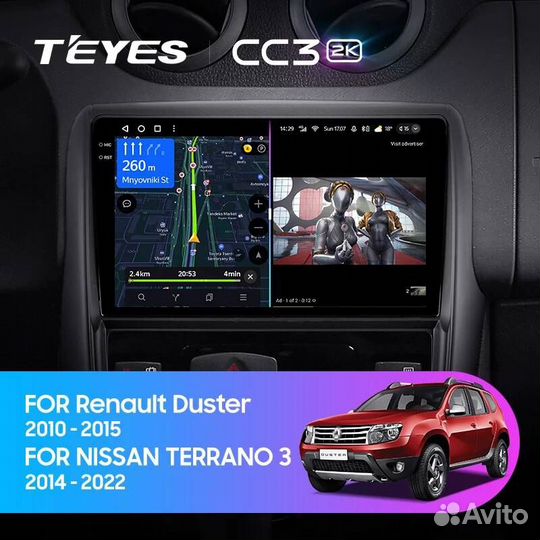 Android teyes CC3 2K Renault Duster 1 2010 - 2015