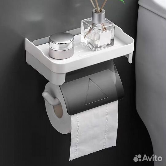 Держатель для туалетной бумаги с полкой