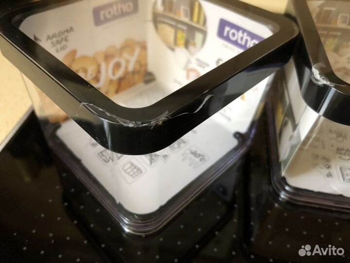 Два контейнера Rotho loft, 0,5 л, черные