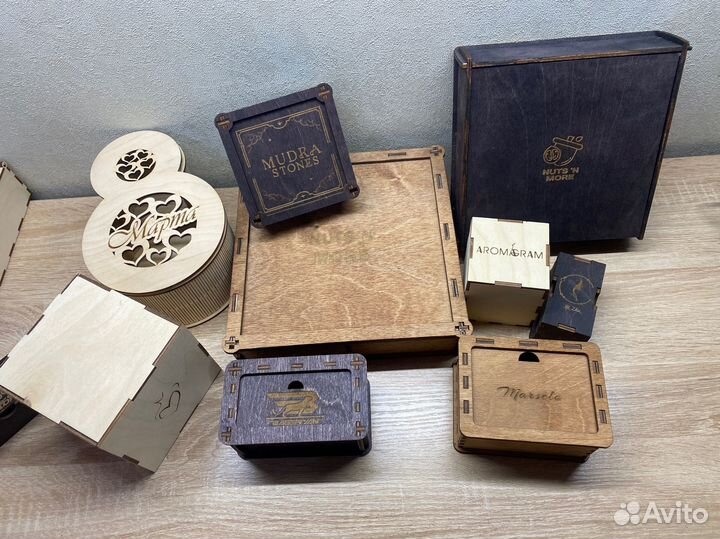 Коробки из фанеры и дерева с вашим логотипом