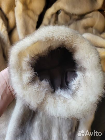 Шуба норковая с капюшоном