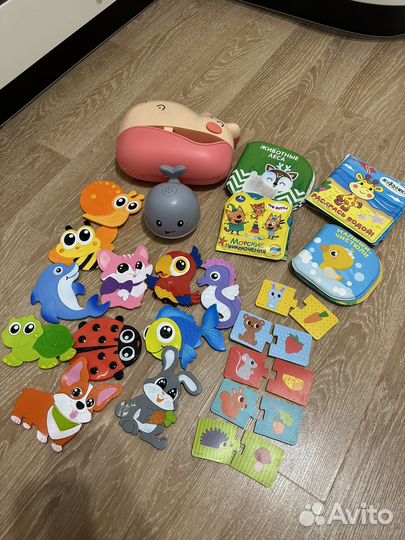 Игрушки для купания в ванной пакетом