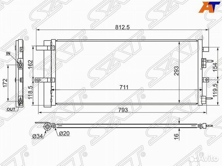 Радиатор кондиционера форд мондео 5 №76
