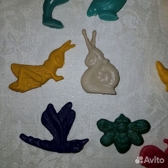 Маленькие фигурки СССР, литая резина, пластик