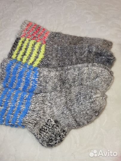 Носки шерстяные вязаные натуральная овечья шерсть