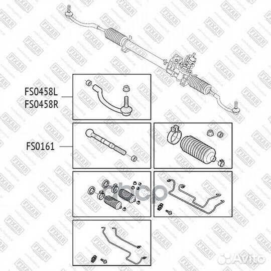 Наконечник рулевой тяги volvo S60/V70 00- прав