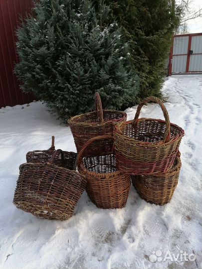 Продам корзину из неошкуренной лозы