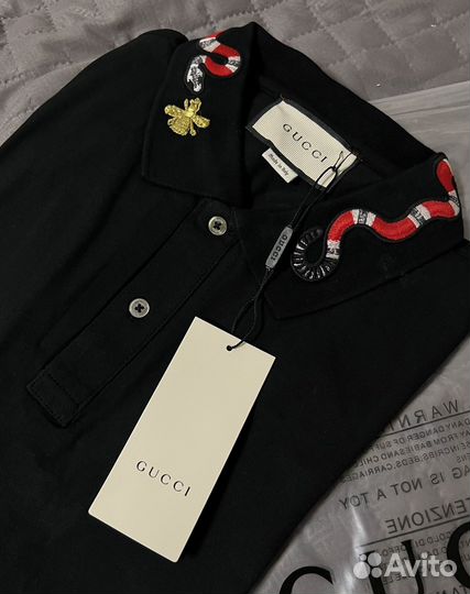 Поло Gucci Snake Black