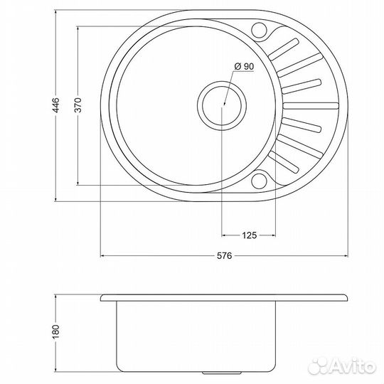 Мойка для кухни oulin сатин OL-R101