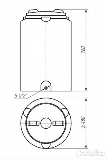 Бочка для дачи 100л Бочка пластиковая садовая