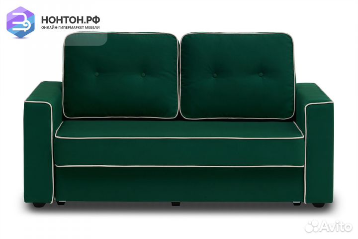 Диван еврокнижка Берген изумрудный