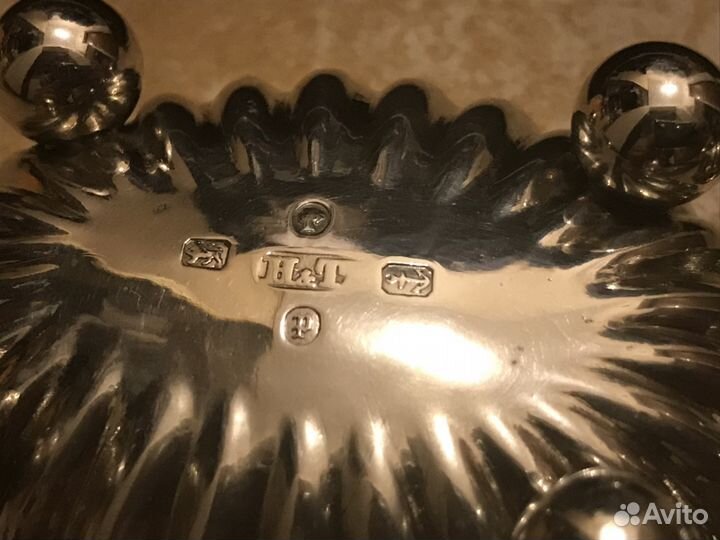 Набор солонок в коробке серебро 925. Англия 1889 г