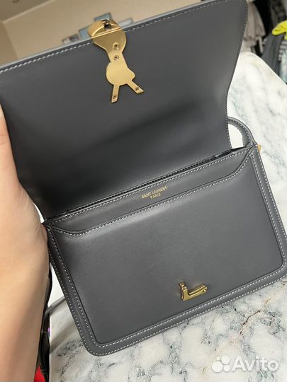 Сумка Yves saint laurent Solferino серая новая ysl