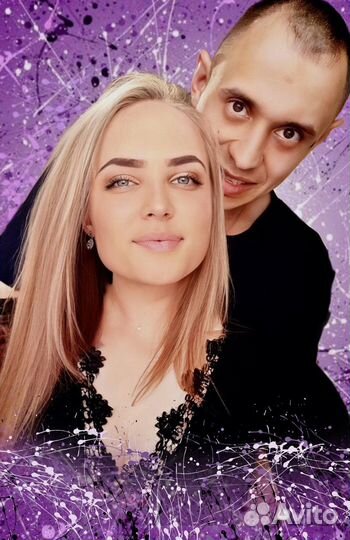 Портрет по фото, печать на холсте, подарок картина