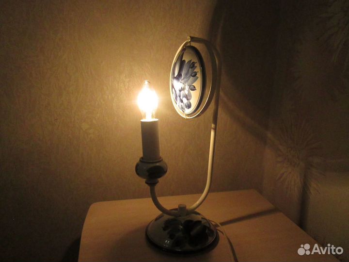Настольная лампа СССР гжель