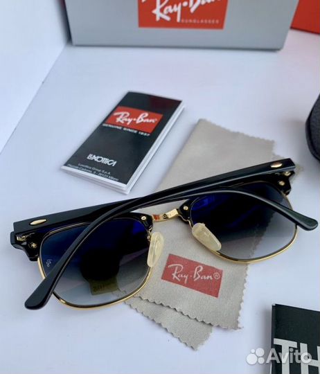 Очки ray ban clubmaster глянцевые