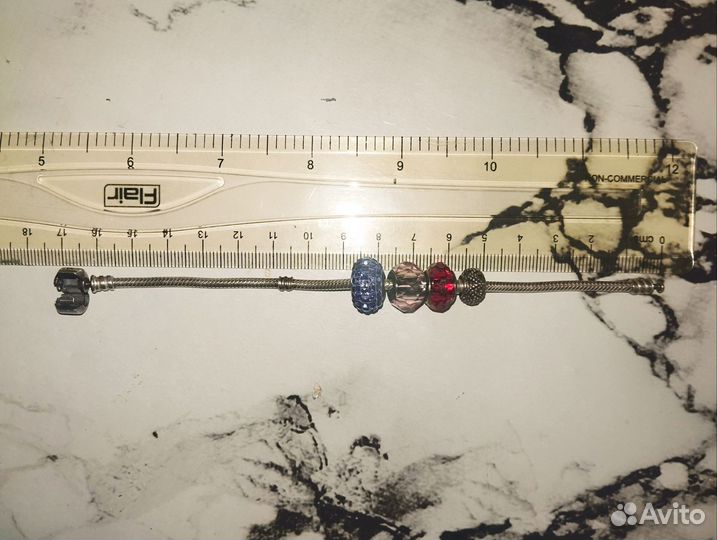 Браслет Pandora, шармы Swarovski