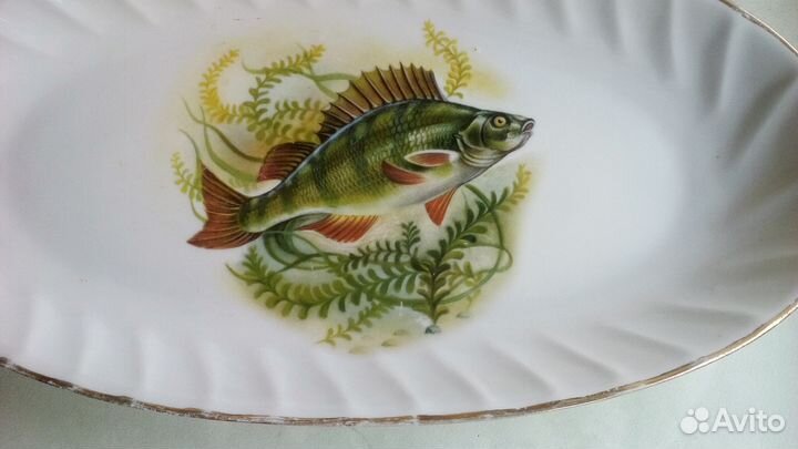Блюдо селедочница фарфор СССР