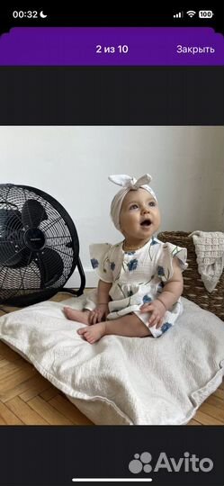 Платье муслиновое 74