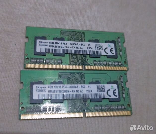 Оперативная память SKhynix 4gb sodimm ddr4