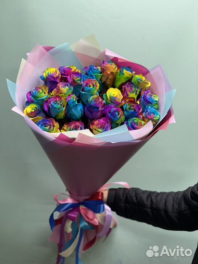 Радужные розы Эквадорские