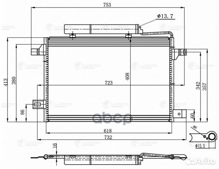 Конденсер MB A(W169) /B(W245) 04- lrac1520 luzar