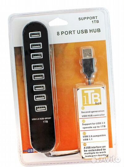 USB HUB Разветвитель для компьютеров на 8 портов