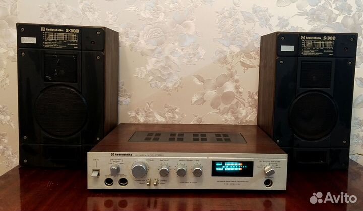 Усилитель радиотехника у 101 стерео + колонки