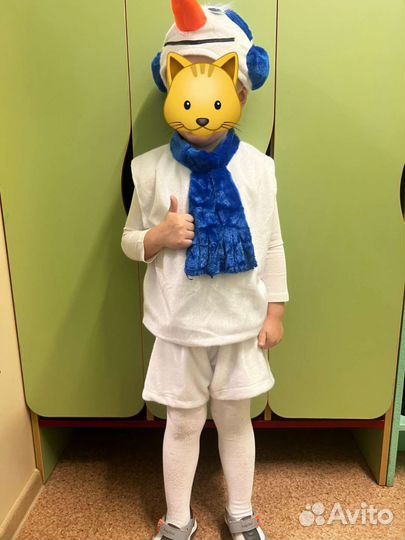 Новогодний костюм снеговика для мальчика 98 104