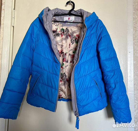 Куртка женская демисезон синяя, размер S-M