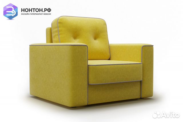 Кресло еврокнижка Берген горчичное
