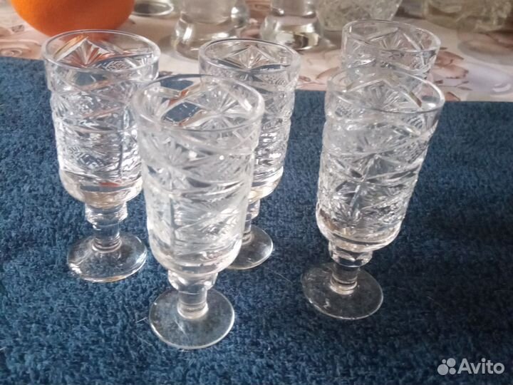 Хрустальные рюмки СССР коньячные