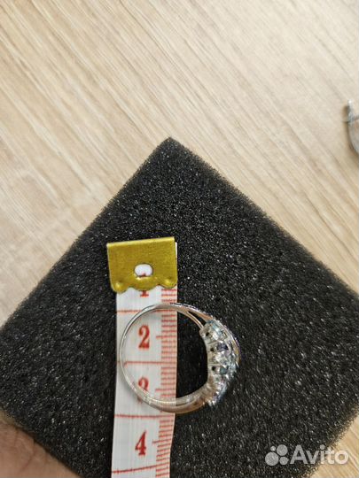 Комплект серебро серьги и кольцо