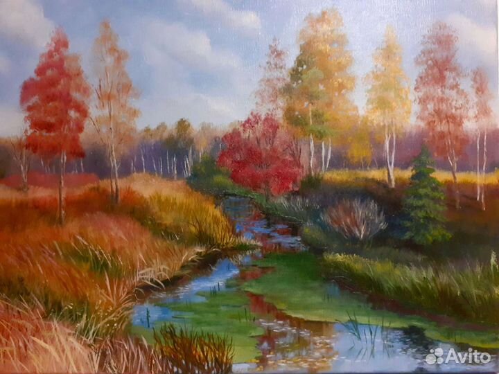 Картина маслом Осень
