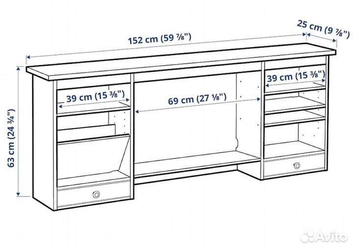 Hemnes икеа полка для стола новая