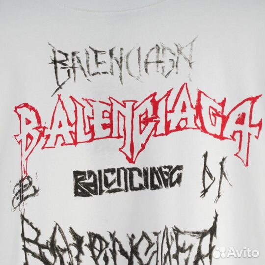 Футболка balenciaga DIY Metal белая