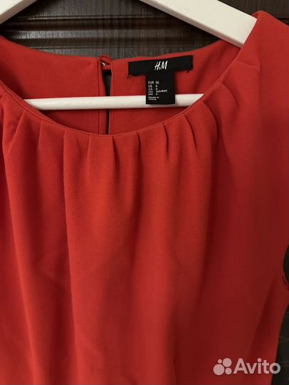 Вечернее платье-футляр 42 44 красное H&M