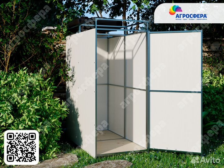 Дачный душ с тамбуром