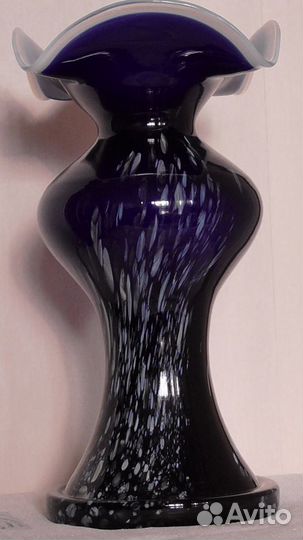 Ваза синее стекло СССР