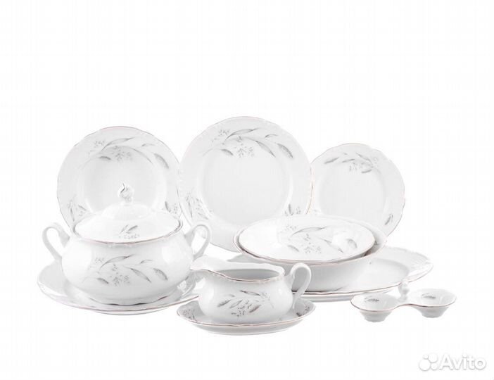 Набор столовой посуды Thun серебрянные колосья