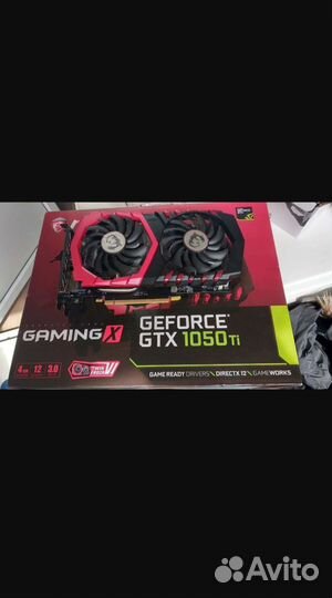 Видеокарта msi gtx 1050 ti gaming x 4gb