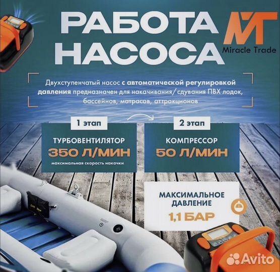 Насос электрический со встроенным акб