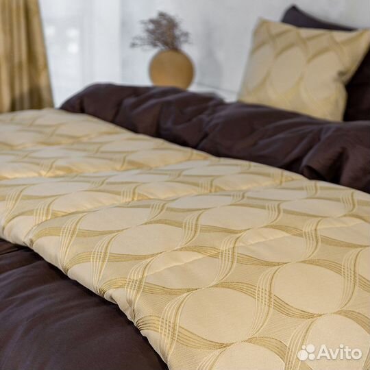 Покрывало Альба золотой песок на кровать