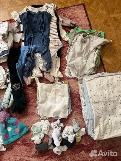 Вещи пакетом на мальчика с рождения и пелёнки