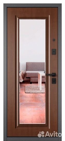 Дверь входная металлическая с зеркалом