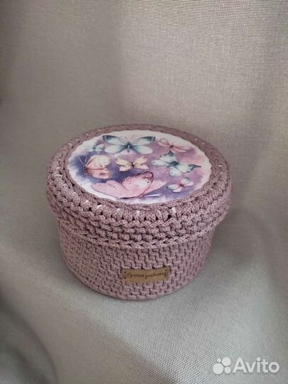 Шкатулка вязаная