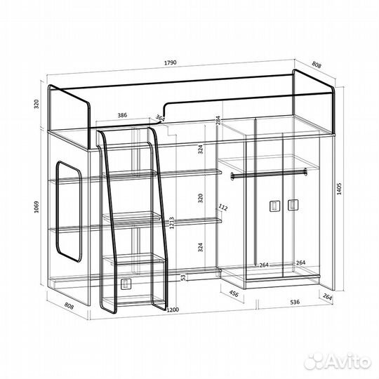 Детская кровать чердак