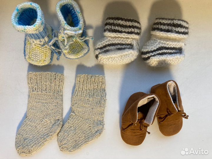 Носочки хлопок и шерсть для новорождённых