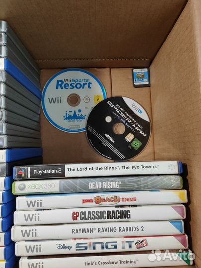 Коробка лицензионных дисков 33шт ps2/wii/xbox