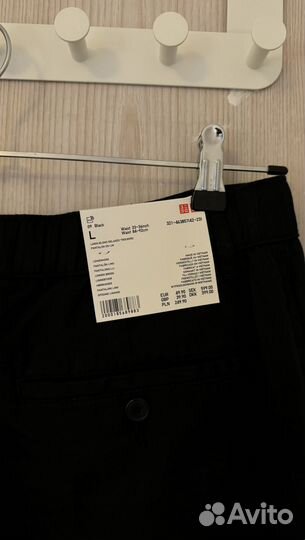 Льняные брюки Uniqlo black